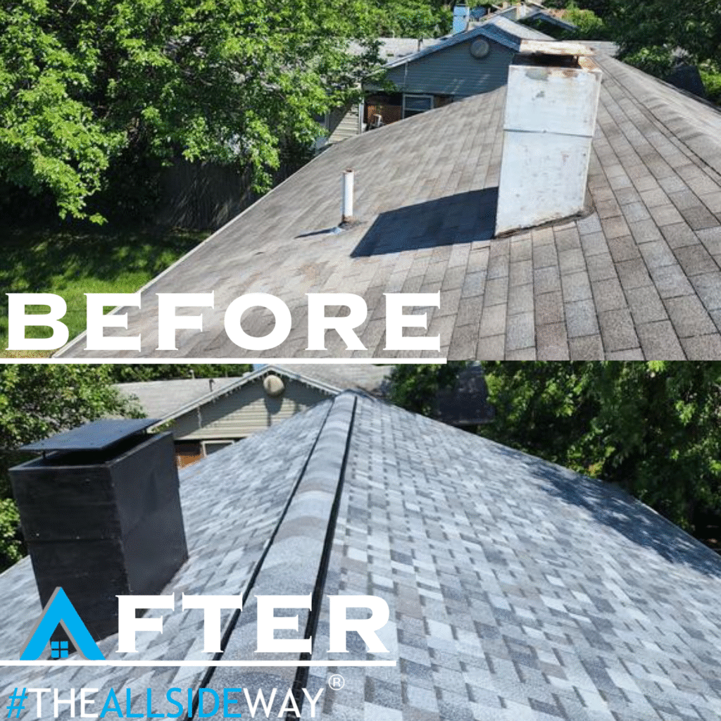 Experienced roofing company in West Chester, OH, installing new shingles on a residential home