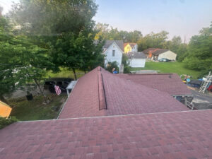 Roof Ventilation -Ridge cap ventilation on home in Dayton Ohio