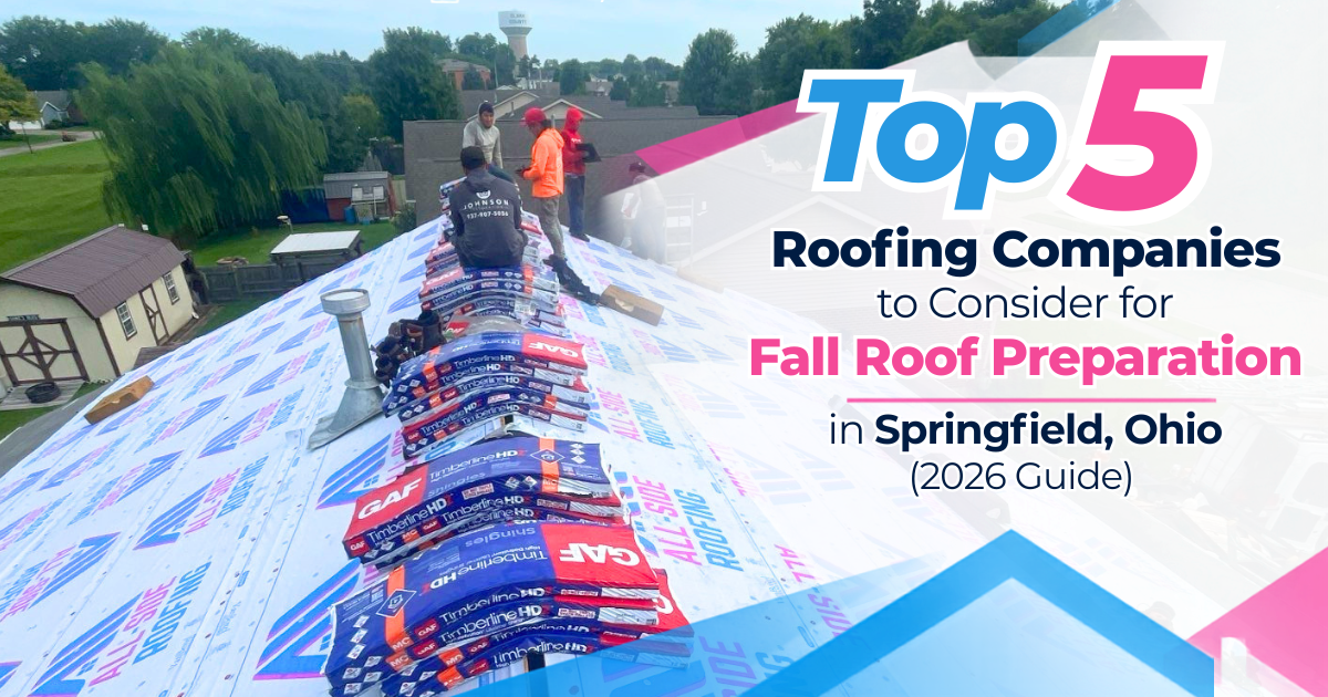 Workers install shingles on a house roof in Springfield, Ohio. Perfect for fall roof preparation: Top 5 roofing companies (2026 Guide).